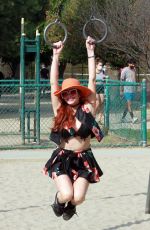 PHOEBE PRICE Out at a Park in Los Angeles 12/11/2020