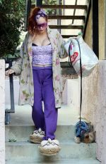 PHOEBE PRICE Out with Her Dog Henry in Los Angeles 12/01/2020