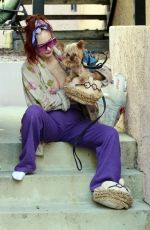 PHOEBE PRICE Out with Her Dog Henry in Los Angeles 12/01/2020