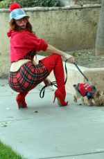 PHOEBE PRICE Out with Her Dog Henry in Los Angeles 12/27/2020