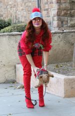 PHOEBE PRICE Out with Her Dog Henry in Los Angeles 12/27/2020