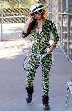 PHOEBE PRICE Playing Tennis in Los Angeles 12/20/2020