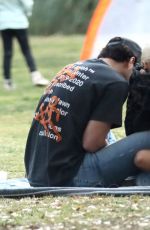 PIA MIA PEREZ and Tyler Wade Out at a Park in Los Angeles 12/09/2020