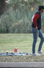 PIA MIA PEREZ and Tyler Wade Out at a Park in Los Angeles 12/09/2020