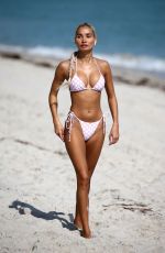 PIA MIA PEREZ in a White Bikini at a Beach in Miami 12/07/2020