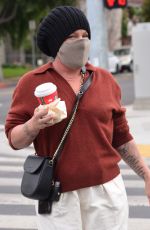 PINK Wearing a Face Mask Out in Santa Monica 12/07/2020