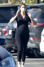 Pregnant APRIL LOVE GEARY in a Black Jumpsuit Out in Malibu 12/07/2020