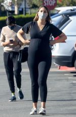 Pregnant APRIL LOVE GEARY in a Black Jumpsuit Out in Malibu 12/07/2020