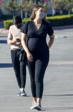 Pregnant APRIL LOVE GEARY in a Black Jumpsuit Out in Malibu 12/07/2020