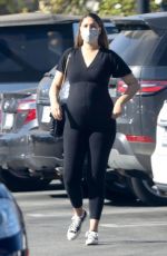 Pregnant APRIL LOVE GEARY in a Black Jumpsuit Out in Malibu 12/07/2020