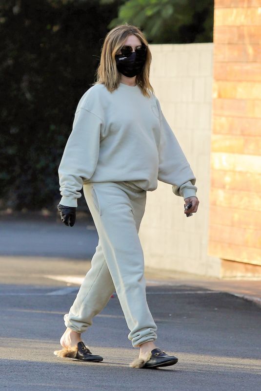 Pregnant ASHLEY TISDALE Out for Coffee in Los Feliz 12/10/2020