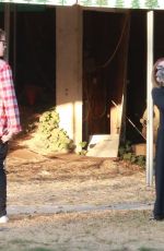 Pregnant ASHLEY TISDALE Shopping at a Christmas Tree Farm in Toluca Lake 12/01/2020