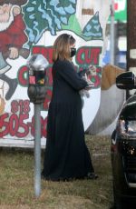 Pregnant ASHLEY TISDALE Shopping at a Christmas Tree Farm in Toluca Lake 12/01/2020