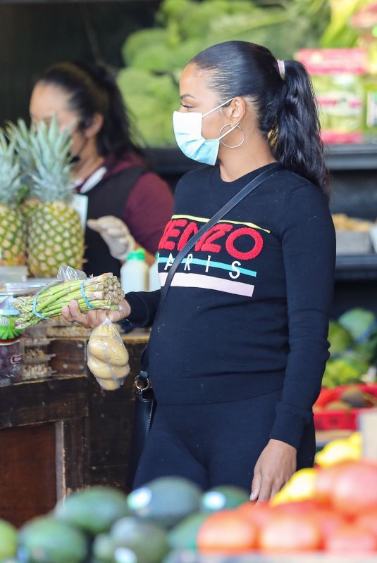 Pregnant CHRISTINA MILIAN Out Shopping in West Hollywood 12/18/2020