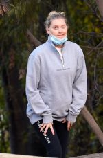 Pregnant ELSA HOSK out Hiking in Los Angeles 12/27/2020