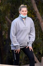 Pregnant ELSA HOSK out Hiking in Los Angeles 12/27/2020