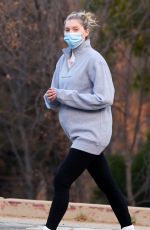 Pregnant ELSA HOSK out Hiking in Los Angeles 12/27/2020