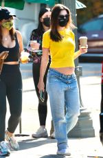 Pregnant EMILY RATAJKOWSKI in Denim Out for Coffee in Los Angeles 12/10/2020