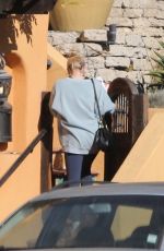 Pregnant EMMA ROBERTS Arriving at Her Home in Los Feliz 12/19/2020