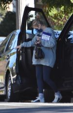 Pregnant EMMA ROBERTS Arriving at Her Home in Los Feliz 12/19/2020