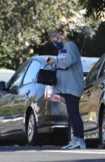 Pregnant EMMA ROBERTS Arriving at Her Home in Los Feliz 12/19/2020