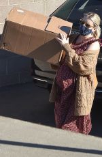 Pregnant EMMA ROBERTS at a FedEx in Los Angeles 12/15/2020