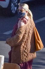 Pregnant EMMA ROBERTS at a FedEx in Los Angeles 12/15/2020