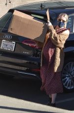 Pregnant EMMA ROBERTS at a FedEx in Los Angeles 12/15/2020