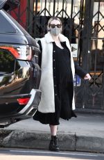 Pregnant EMMA ROBERTS at Blue Bottle Coffee in Los Feliz 12/04/2020