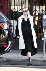 Pregnant EMMA ROBERTS at Blue Bottle Coffee in Los Feliz 12/04/2020