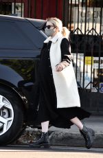 Pregnant EMMA ROBERTS at Blue Bottle Coffee in Los Feliz 12/04/2020