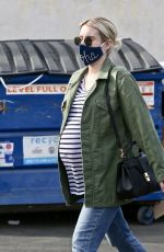 Pregnant EMMA ROBERTS Out and About in Los Feliz 12/23/2020