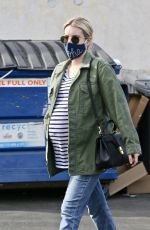 Pregnant EMMA ROBERTS Out and About in Los Feliz 12/23/2020