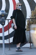 Pregnant EMMA ROBERTS Out for Coffee in Los Angeles 11/30/2020