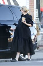 Pregnant EMMA ROBERTS Out for Coffee in Los Angeles 11/30/2020