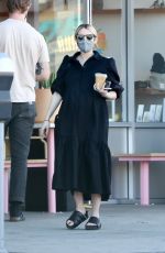 Pregnant EMMA ROBERTS Out for Coffee in Los Angeles 11/30/2020