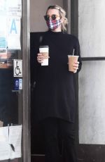 Pregnant EMMA ROBERTS Out for Coffee in Los Angeles 12/10/2020