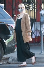 Pregnant EMMA ROBERTS Out for Coffee in Los Feliz 12/09/2020