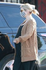 Pregnant EMMA ROBERTS Out for Coffee in Los Feliz 12/09/2020