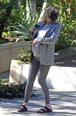 Pregnant EMMA ROBERTS Out in Los Angeles 12/01/2020