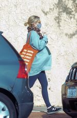 Pregnant EMMA ROBERTS Out in Los Angeles 12/12/2020