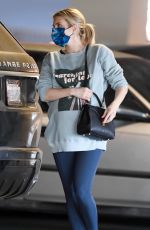 Pregnant EMMA ROBERTS Out Shopping in Los Feliz 12/19/2020