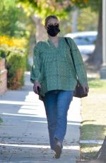 Pregnant EMMA ROBERTS Shopping at Buck Mason in Los Angeles 12/16/2020