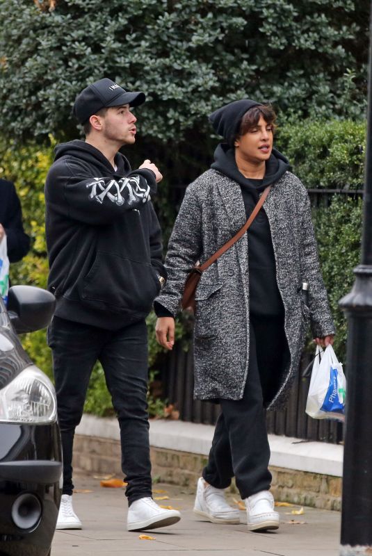 PRIYANKA CHOPRA and Nick Jonas Out in London 12/01/2020