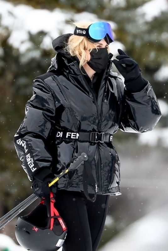 REBEL WILSON Out Skiing in Aspen 12/18/2020