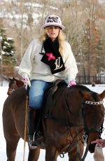 REBEL WILSON Playing Polo on Vacation in Aspen 12/19/2020