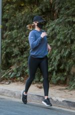 REESE WITHERSPOON Out Jogging in Brentwood 12/04/2020