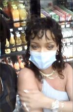 RIHANNA Wearing a Face Mask at Gas Station in Barbados 12/20/2020