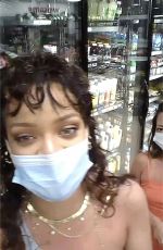 RIHANNA Wearing a Face Mask at Gas Station in Barbados 12/20/2020