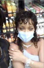 RIHANNA Wearing a Face Mask at Gas Station in Barbados 12/20/2020